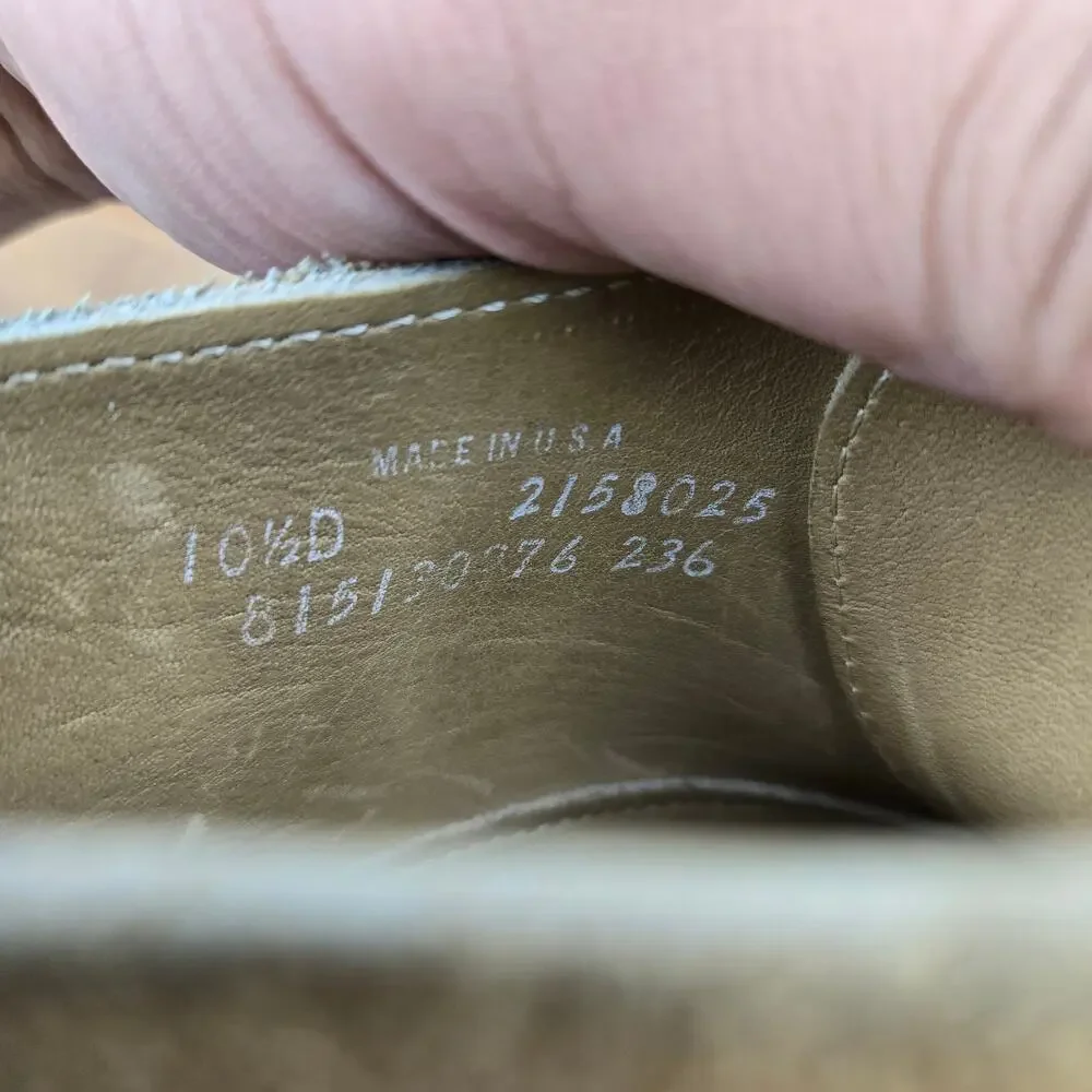 Ralph Laruen Mens 10.5D Made in USA Vintage Tan Suede Leather Casual Chukka Boot